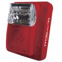 Luz estrob. pared, 15/75cd 24V, roja